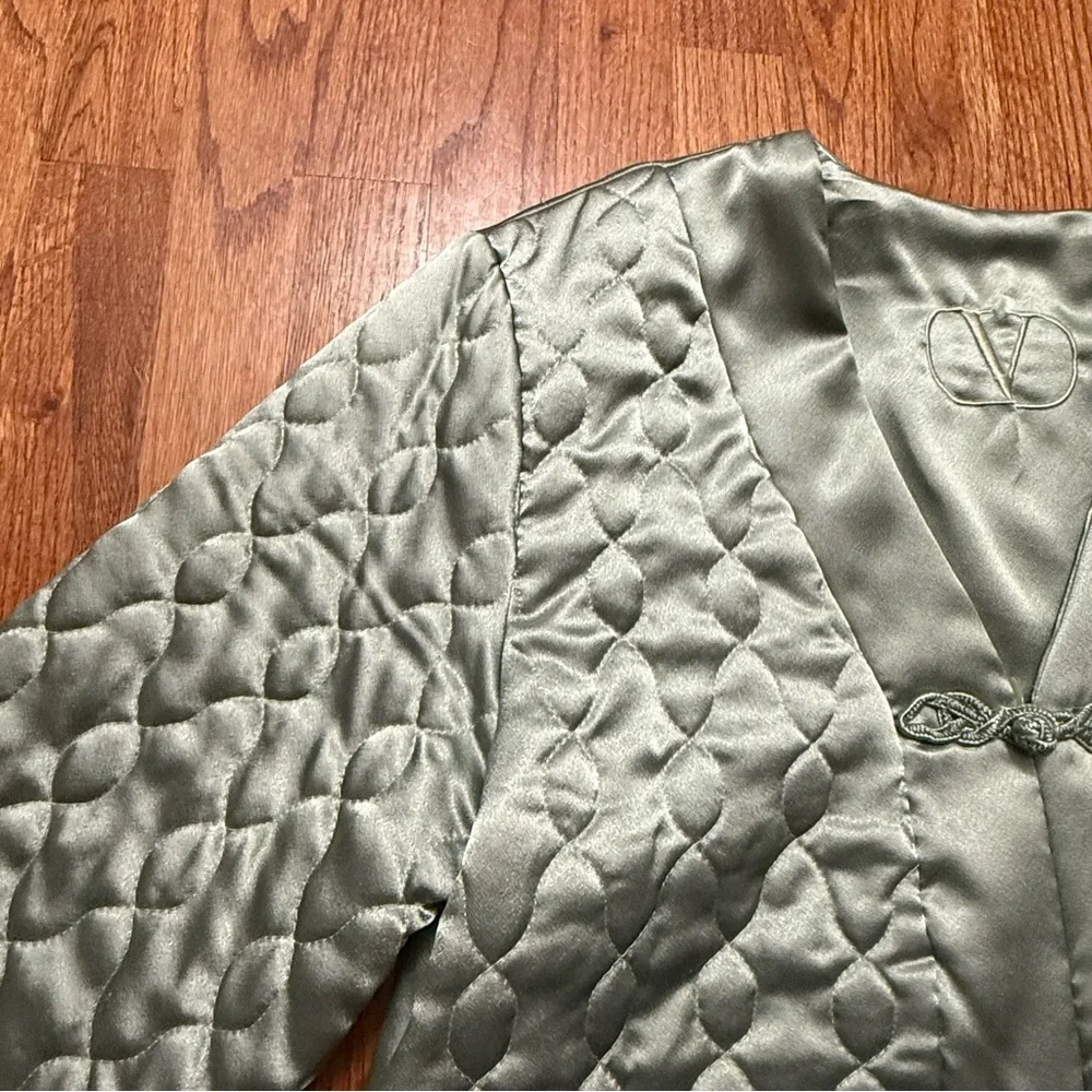 Valentino Íntimo quilted long robe side M - Picture 5 of 14